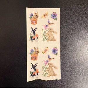 2 Sheets Of Vintage Sandylion Bunny Stickers - 5 Stickers Per Sheet